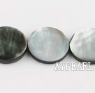 black lip shell beads,18mm flat oval,sold per 15.75-inch strand