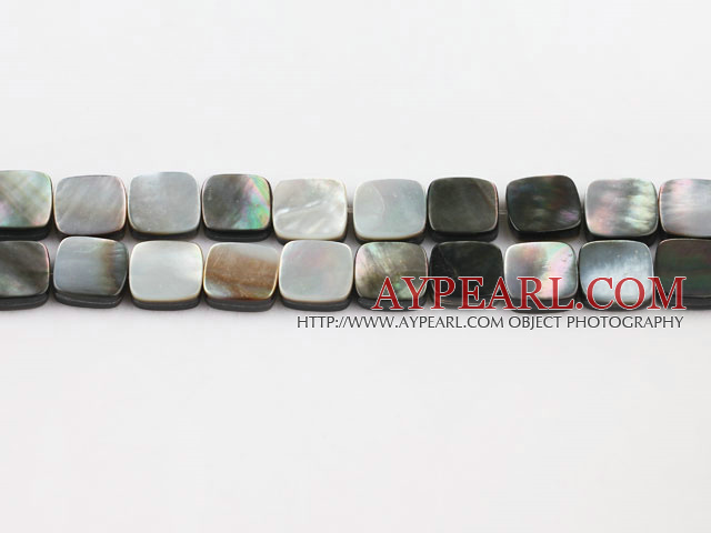 black lip shell beads,10mm square,sold per 15.75-inch strand