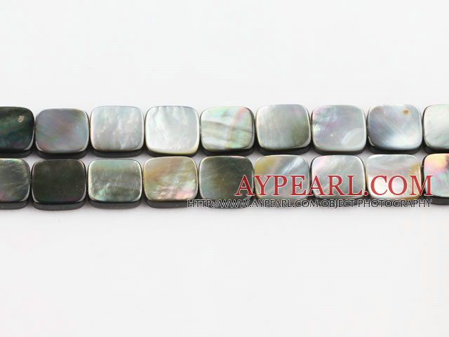 black lip shell beads,12mm square,sold per 15.75-inch strand