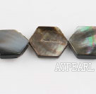 black lip shell beads,15mm hexagon,sold per 15.75-inch strand