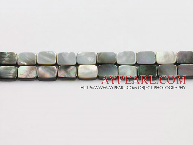 black lip shell beads,8*10mm rectangle,sold per 15.75-inch strand