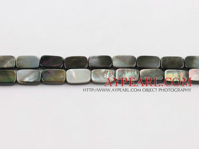 black lip shell beads,8*12mm rectangle,sold per 15.75-inch strand