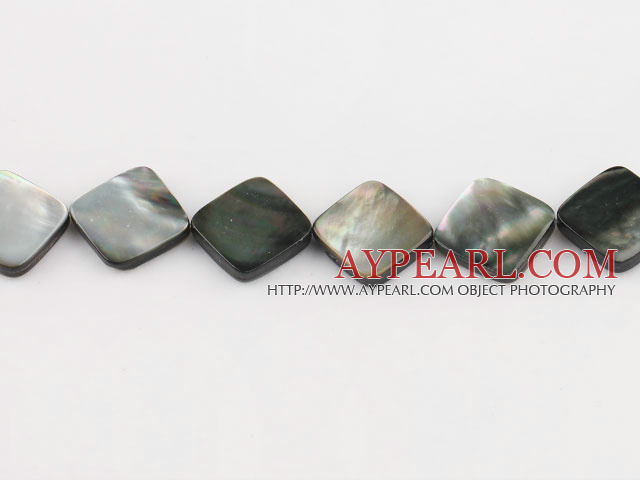 black lip shell beads,15mm square,sold per 15.75-inch strand