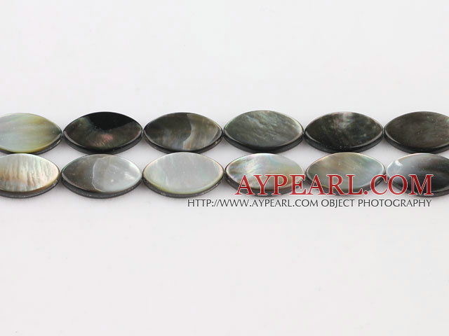black lip shell beads,10*17mm horse eye,sold per 15.75-inch strand