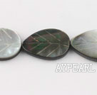 black lip shell beads,15*20mm leaf,straight hole,sold per 15.75-inch strand