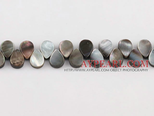 black lip shell beads,8*12mm teardrop,lateral hole,Sold per 15.75-inch strands
