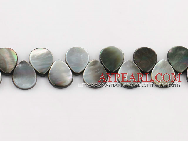 black lip shell beads,13*18mm teardrop,lateral hole,Sold per 15.75-inch strands