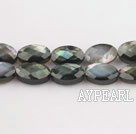 black lip shell beads,6*10mm egg,faceted,Sold per 15.75-inch strands