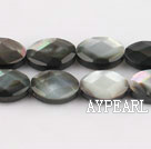 black lip shell beads,10*14mm egg,faceted,Sold per 15.75-inch strands