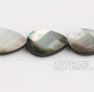 black lip shell beads,13*18mm teardrop,faceted,straight hole,Sold per 15.75-inch strands