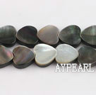 black lip shell beads, 10mm heart,sold per 15.75-inch strand