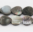 black lip shell beads, 14mm heart,sold per 15.75-inch strand