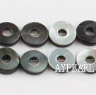 black lip shell beads, 12mm ring,hollow,sold per 15.75-inch strand