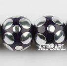 bali beads,20mm,dark purple with copper core,Sold per 14.17-inch strands