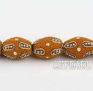 Frosted bali beads,16*22mm barrel, brown,Sold per 14.17-inch strand