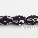Frosted bali beads,16*22mm barrel, grey ,Sold per 14.17-inch strand