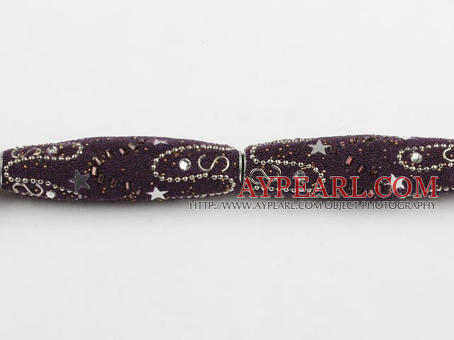 bali beads,16*62mm tube ,multi color,Sold per 13.78-inch strand