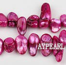 Pearl Beads, Purplish Red, 7*15mm dyed uncoating, Sold per 15.7-inch strand