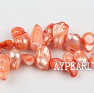 Pearl Beads, Orange, 7*15mm dyed uncoating, Sold per 15.7-inch strand