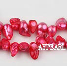 Pearl Beads, Red, 7*15mm dyed uncoating, Sold per 15.7-inch strand