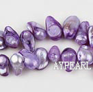 Pearl Beads, Violet, 7*15mm dyed uncoating, Sold per 15.7-inch strand