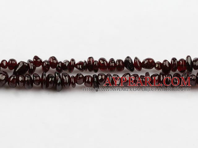 Chip Stone Beads, 3*5mm garnet, Sold per 35.4-inch strand