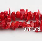 coral beads,3*10mm chips,red,sold per 35.43-inch strand