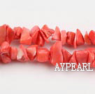 coral beads,3*10mm chips,jacinth,sold per 35.43-inch strand