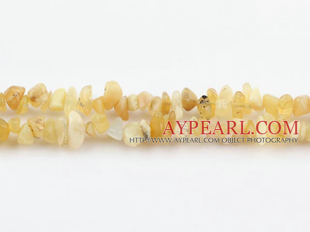 yellow opal chips, 4*7mm,sold per 35.43-inch strand