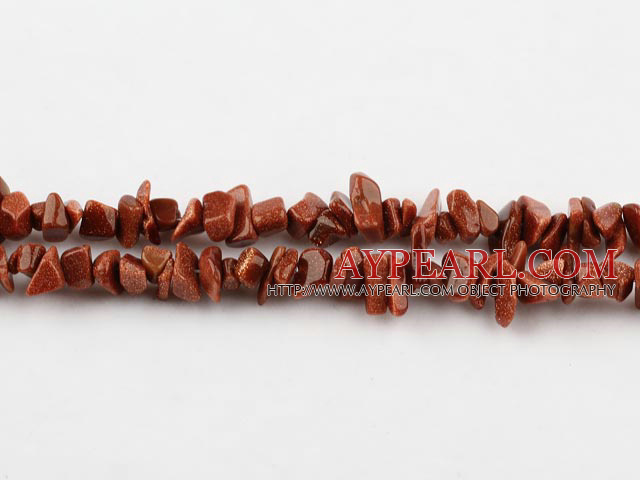 goldsand stone chips ,3*7mm,sold per 35.43-inch strand