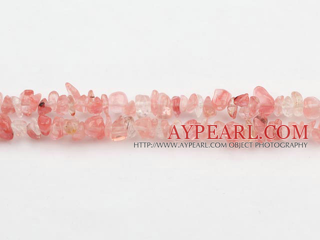 cherry quartz chips ,3*7mm,sold per 35.43-inch strand