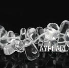 manmade white crystal beads,6*12mm,top drilled ,sold per 15.35-inch strand