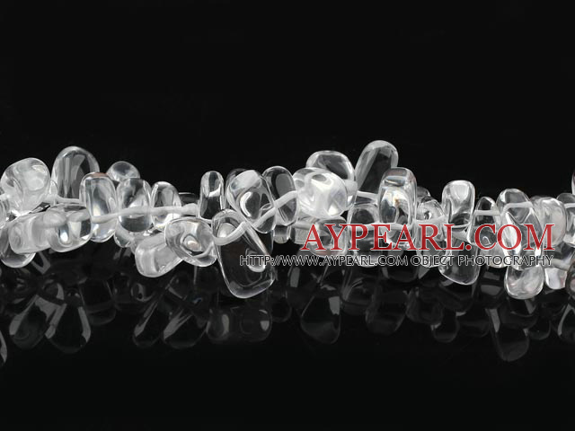 manmade white crystal beads,6*12mm,top drilled ,sold per 15.35-inch strand