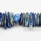 Lapis Gemstone Beads, Blue, 2*14mm long tooth, hole shape, Sold per 15.7-inch strand