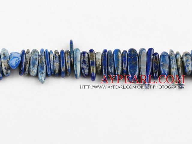 Lapis Gemstone Beads, Blue, 2*14mm long tooth, hole shape, Sold per 15.7-inch strand