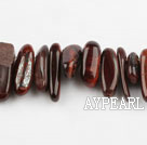 tigerite Gemstone Beads, Red, 4*19mm long tooth, hole shape, Sold per 15.7-inch strand