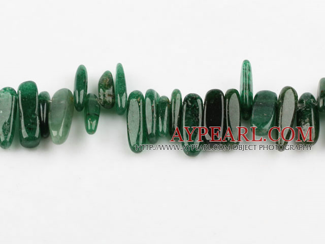 Old Aventurine Gemstone Beads, 4*21 long tooth, hole shape, Sold per 15.4-inch strand