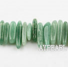 Aventurine Gemstone Beads, 4*21 long tooth, hole shape, Sold per 15.7-inch strand