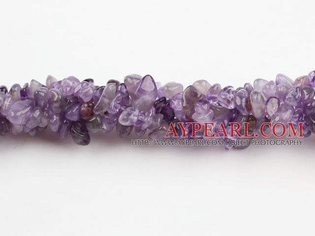 Chip Stone Beads, 3*7mm Amethyst, circle angle, Sold per 34.6-inch strand