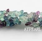 Chip Stone Beads, 4*8mm rainbow fluorite circle angle, Sold per 34.6-inch strand