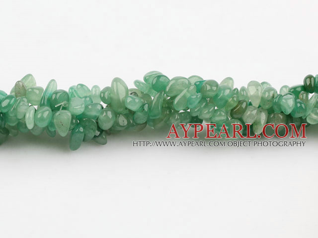 Chip Stone Beads, 4*8mm Aventurine, circle angle, Sold per 34.6-inch strand