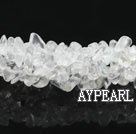 Chip Stone Beads, White, 3*7mm glass, circle angle, Sold per 34.6-inch strand