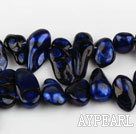 Pearl Beads, Dark Blue, 7*15mm uncoating, Sold per 15.7-inch strand