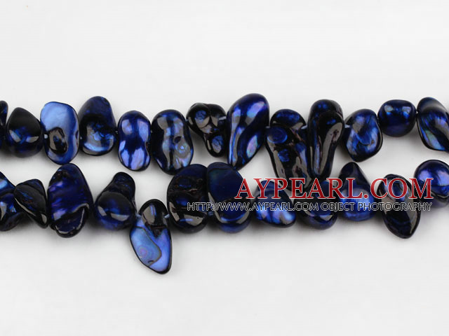 Pearl Beads, Dark Blue, 7*15mm uncoating, Sold per 15.7-inch strand