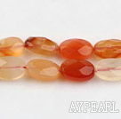 Agate Gemstone Beads, Orange, 8*12mm faceted egg shape,Sold per 14.96-inch strands