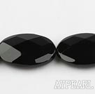 black agate beads,20*30mm twisted egg,faceted,Grade A,Sold per 15.35-inch strands