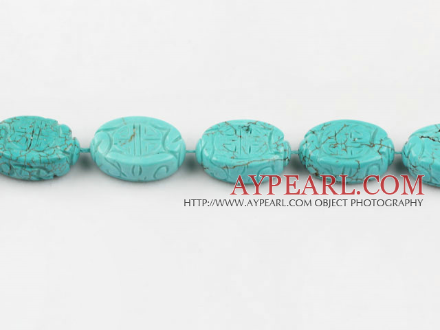 Turquoise Gemstone Beads, Blue, 10*18*26mm pattern egg shape,Sold per 15.75-inch strands