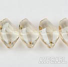 Lampwork Glass Crystal Beads, Champagne Color, 6*11*21mm,Sold per 14.17-inch strands