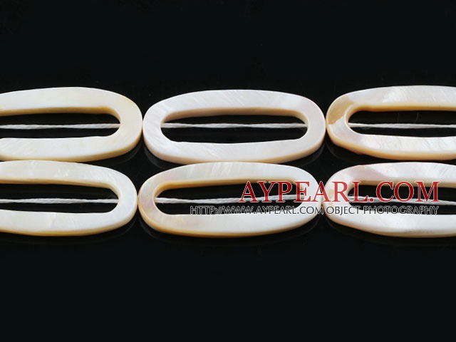 Shell Beads, White, 3*18*38mm hollow out egg shape, Sold per 15.4-inch strand