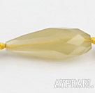 Citrine Gemstone Beads, Yellow, 14*40mm faceted drop shape,Sold per 15.75-inch strands